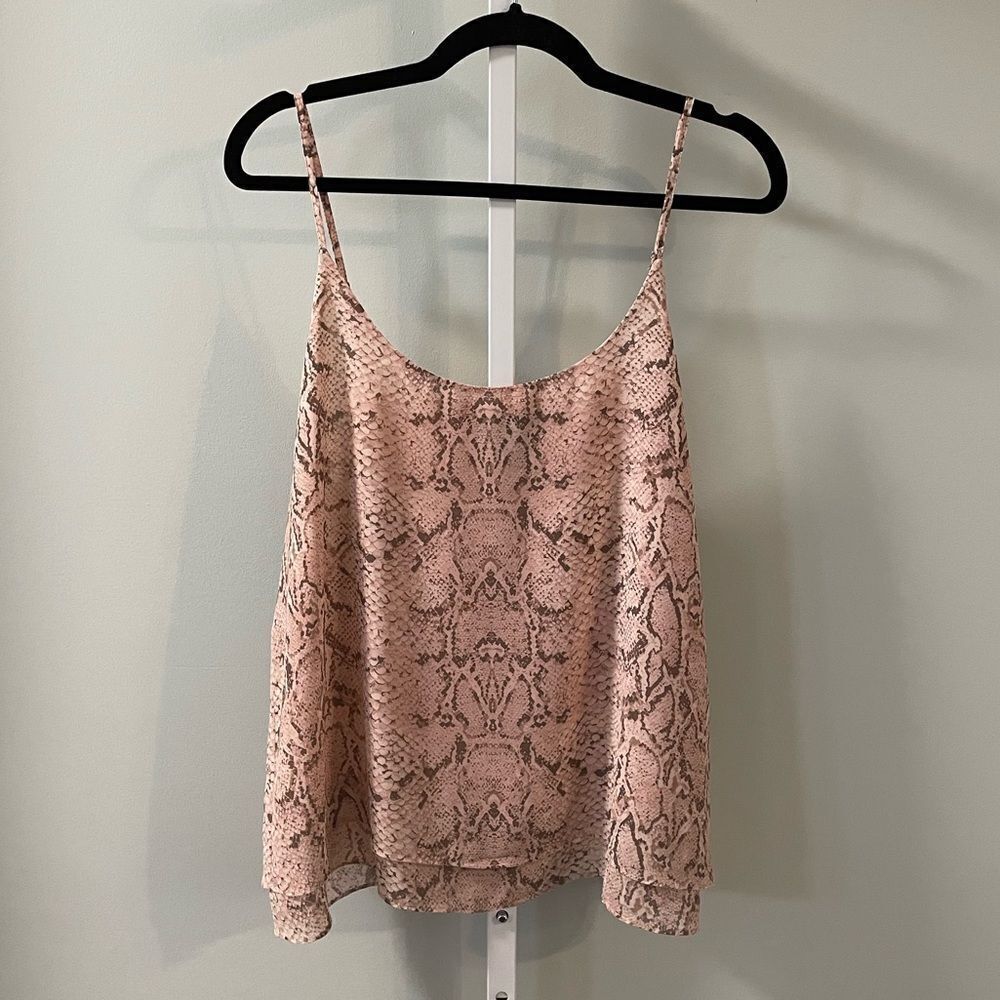 Rachel Zoe Pink Snakeskin Sleeveless Top